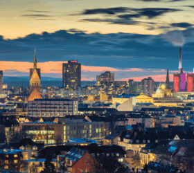 A city landscape